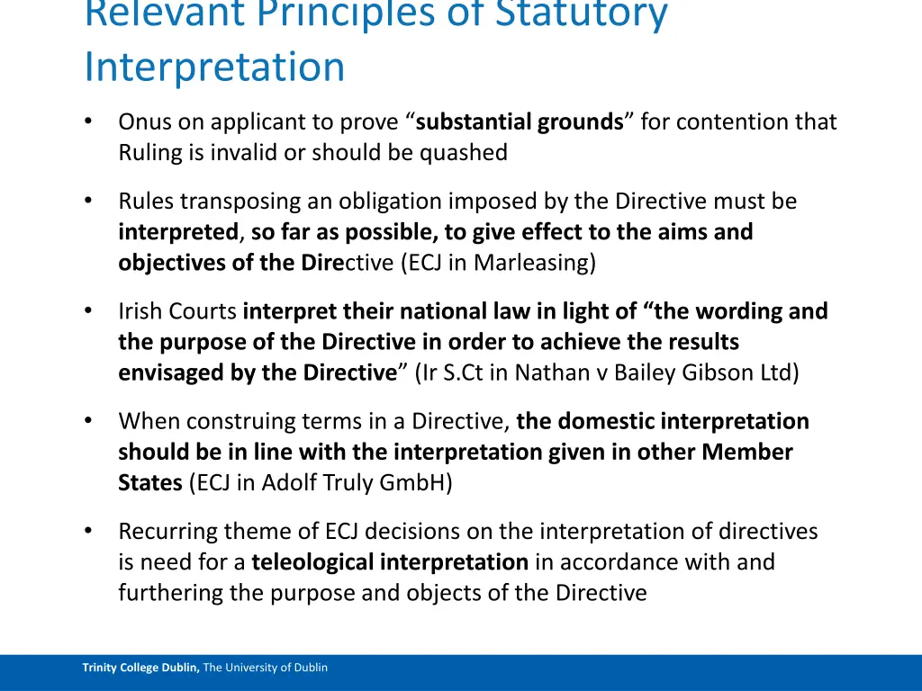 relevant principles of statutory interpretation