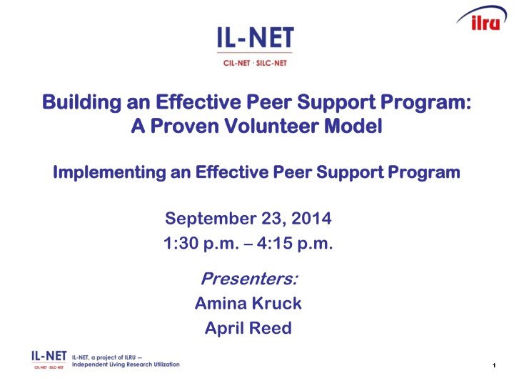 building an effective peer support program