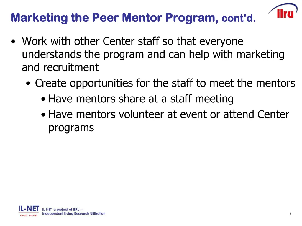 marketing the peer mentor marketing the peer