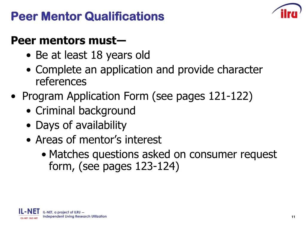 peer mentor qualifications peer mentor