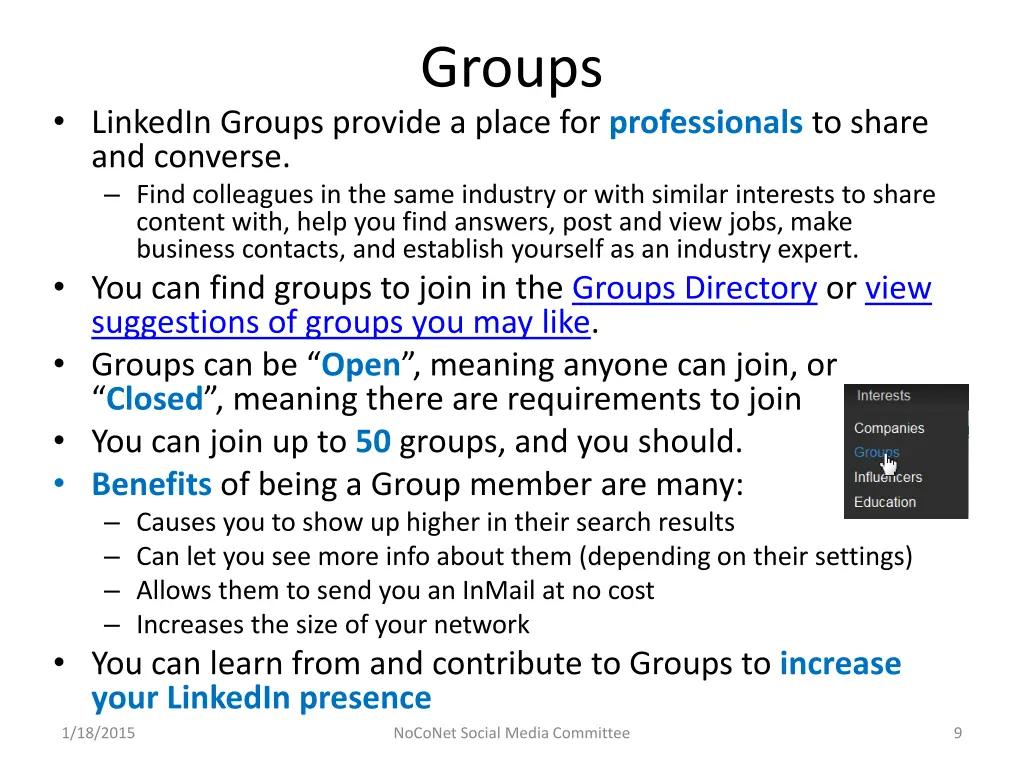 groups