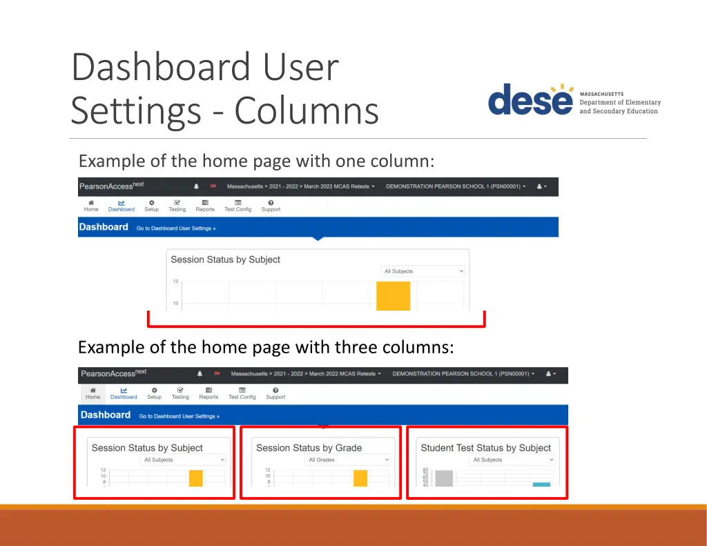 dashboard user settings columns 1