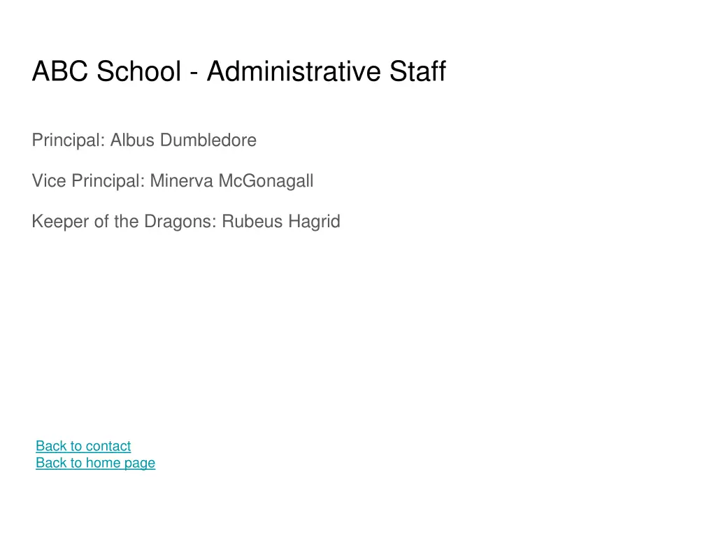 abc school administrative staff