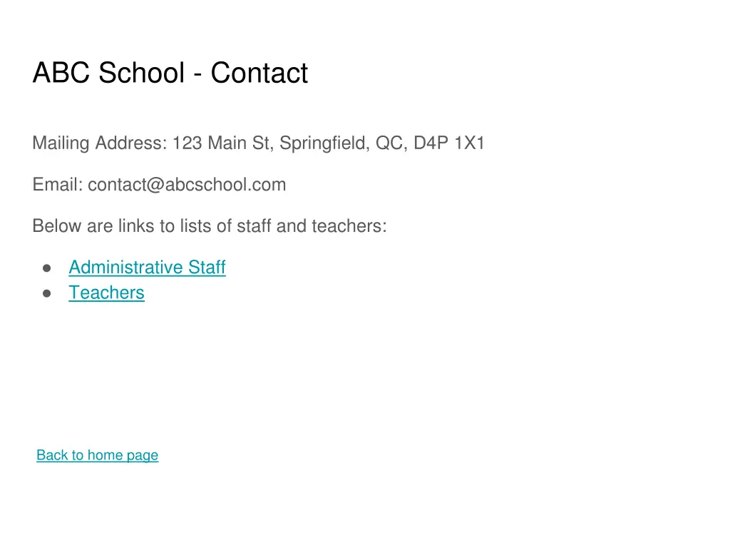 abc school contact