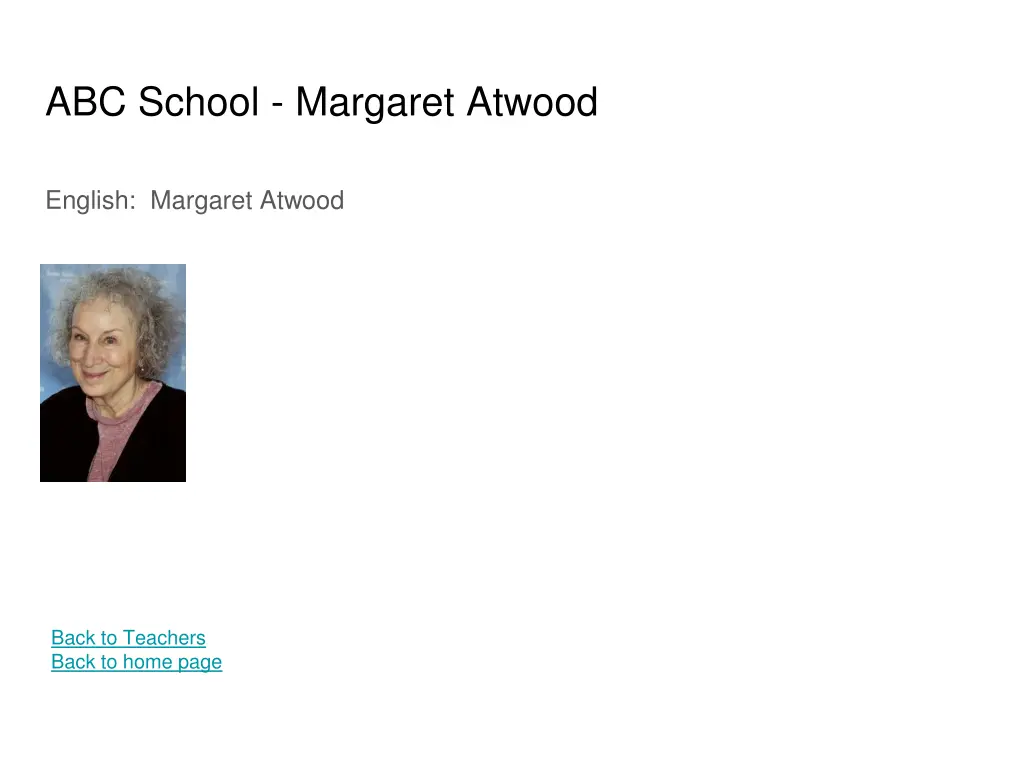 abc school margaret atwood