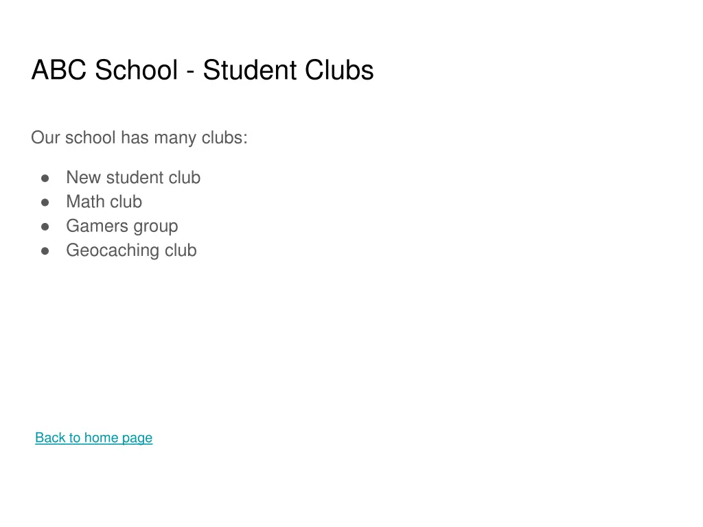 abc school student clubs