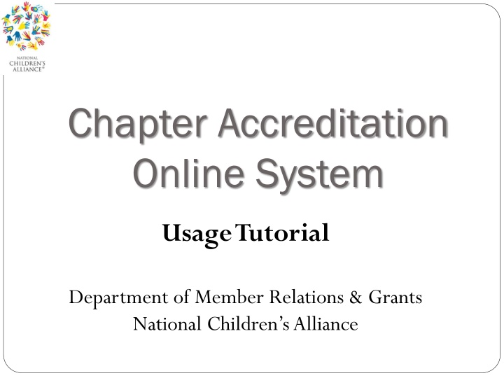 chapter accreditation online system