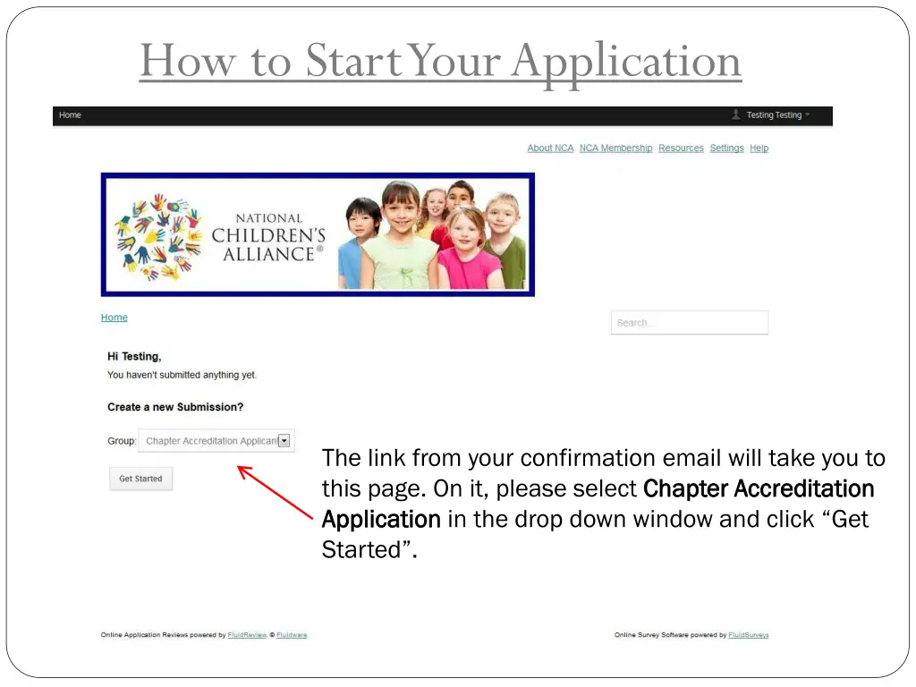 how to start your application