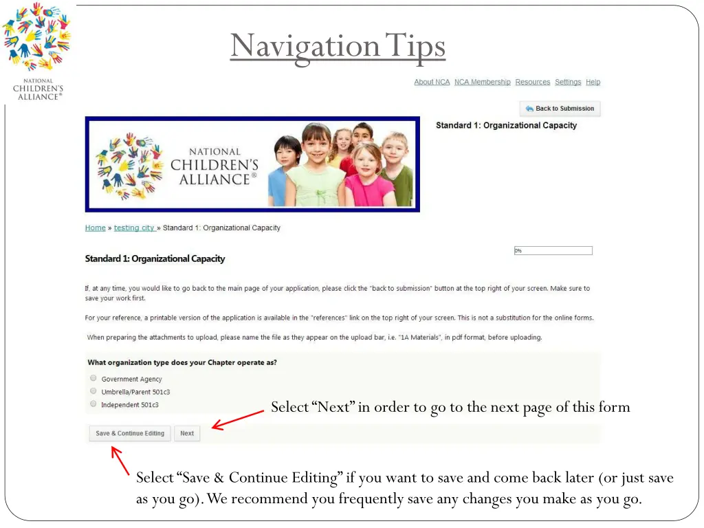 navigation tips