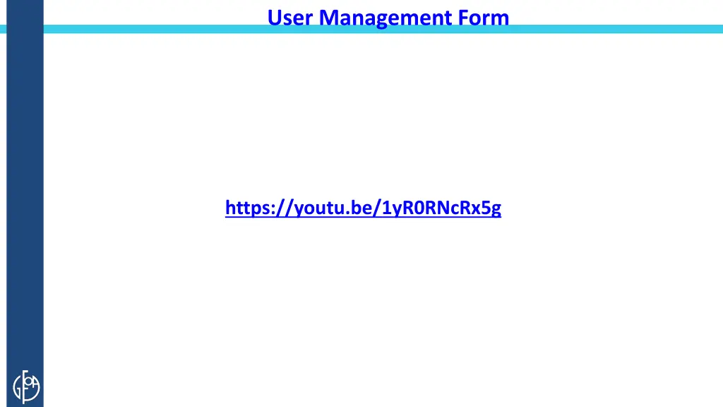 user management form