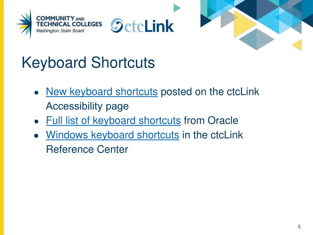 keyboard shortcuts