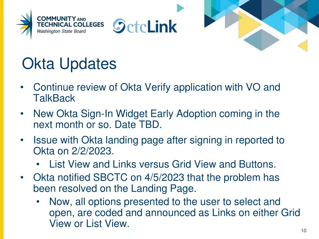 okta updates