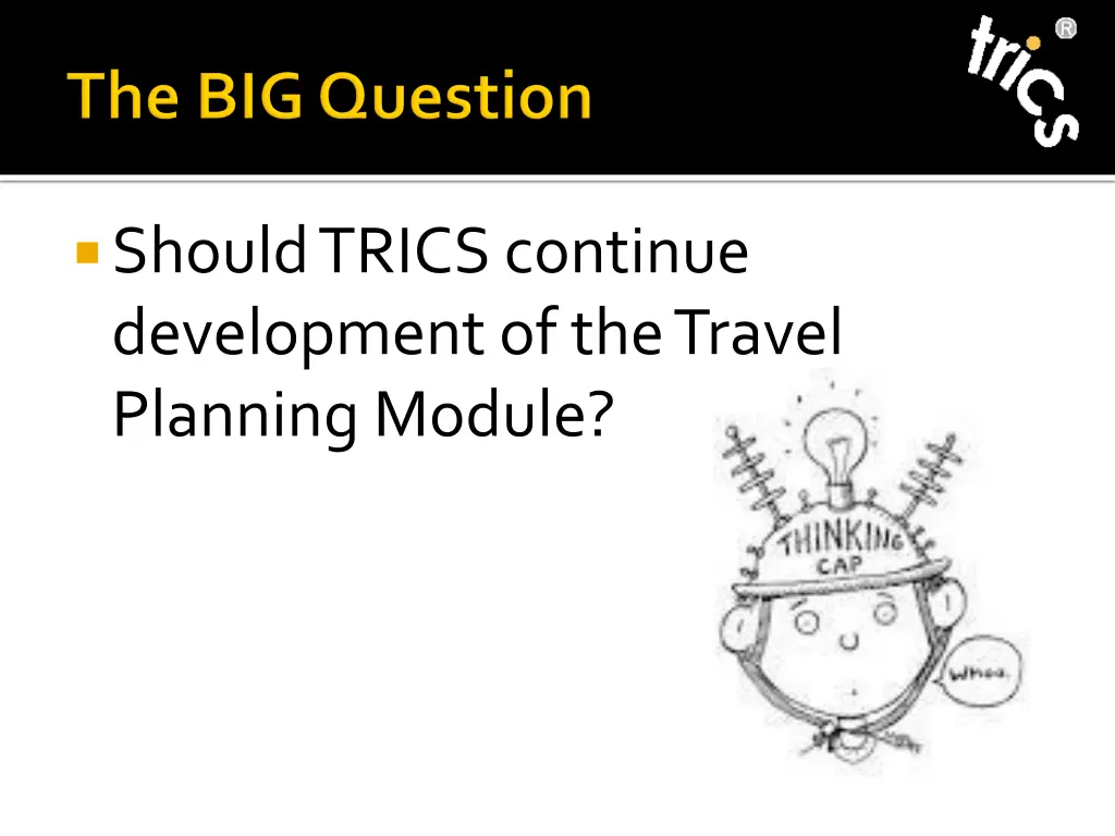 should trics continue development of the travel