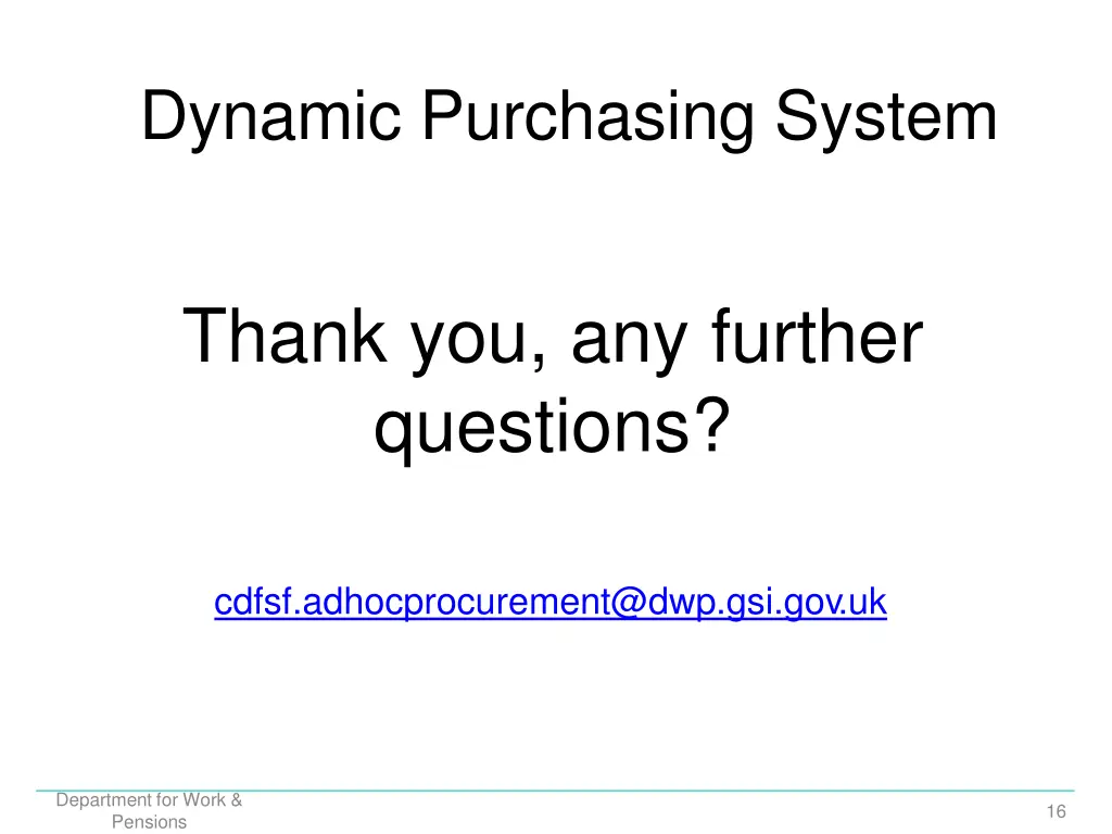 dynamic purchasing system