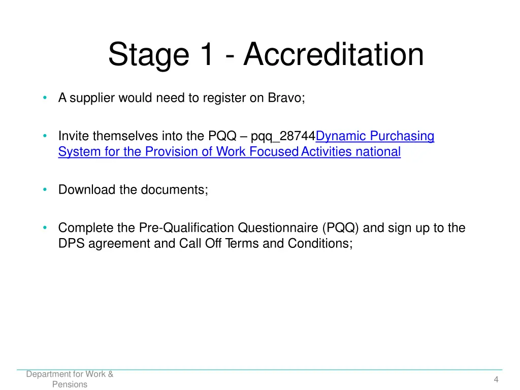 stage 1 accreditation