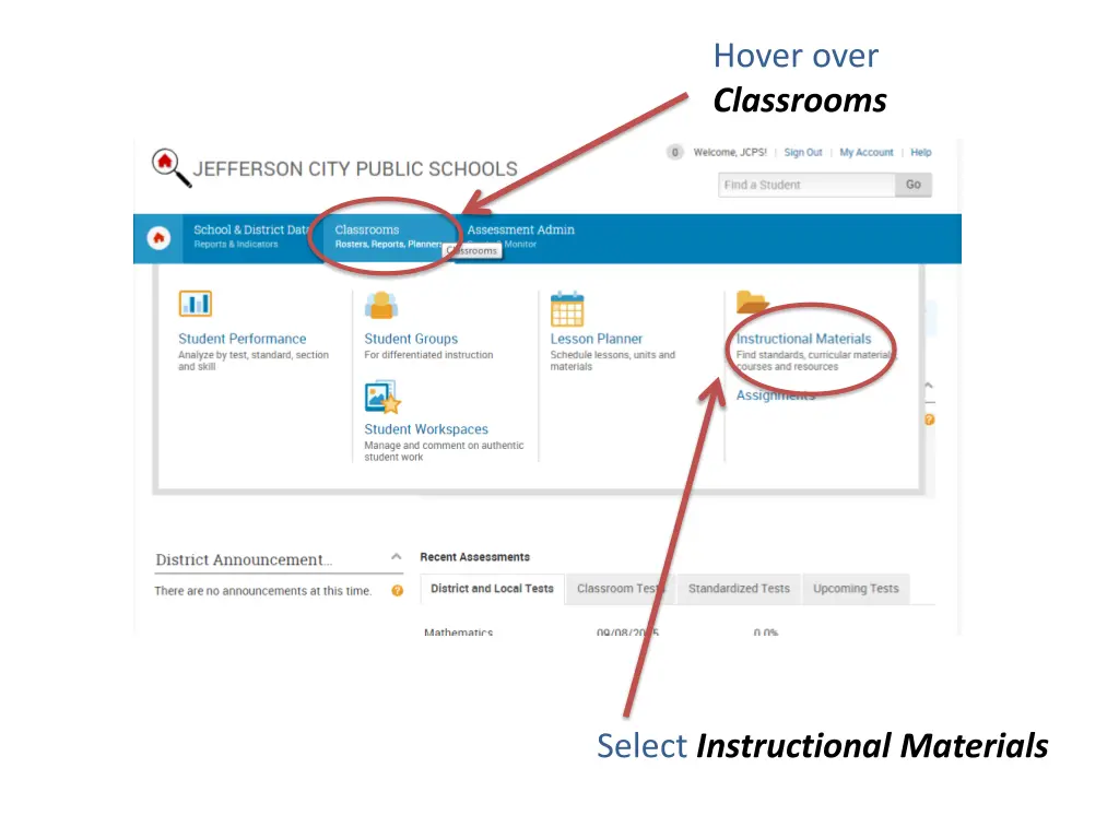 hover over classrooms