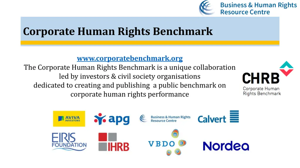 corporate human rights benchmark