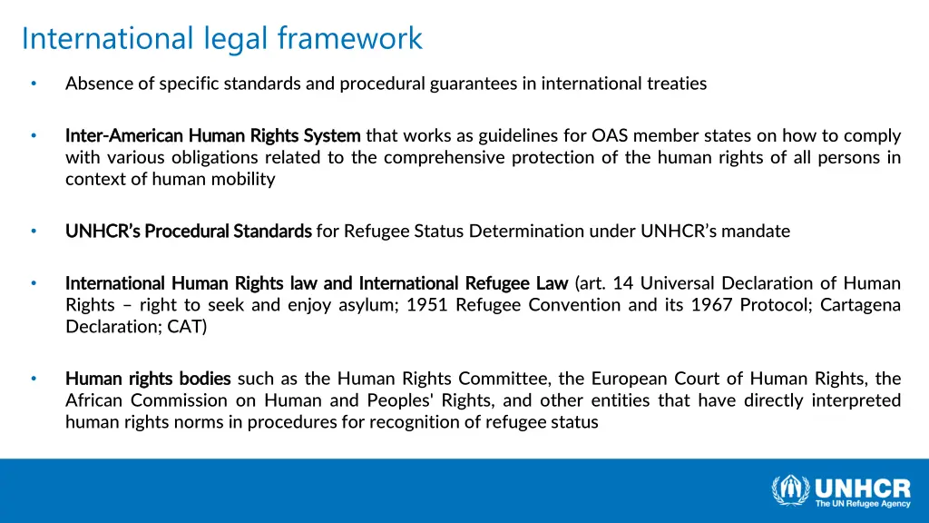 international legal framework