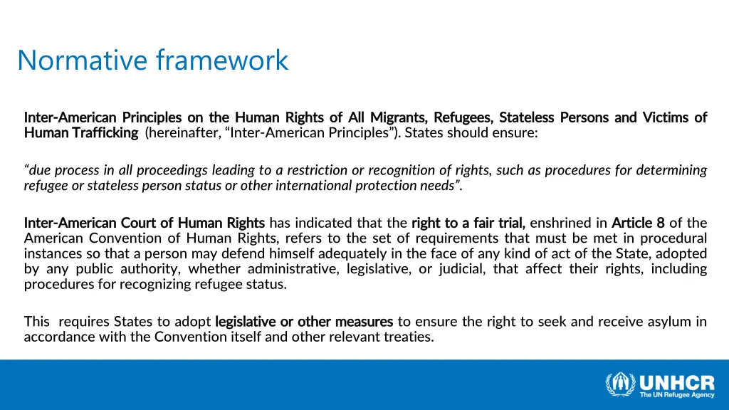 normative framework