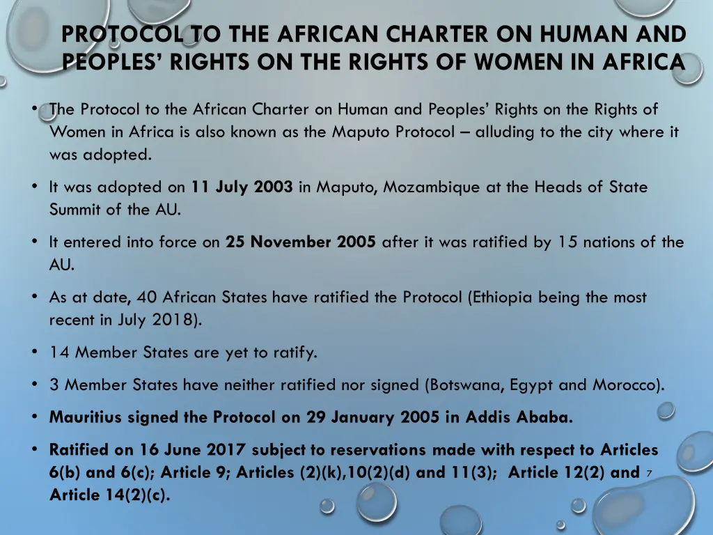 protocol to the african charter on human 1