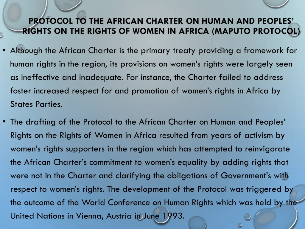 protocol to the african charter on human