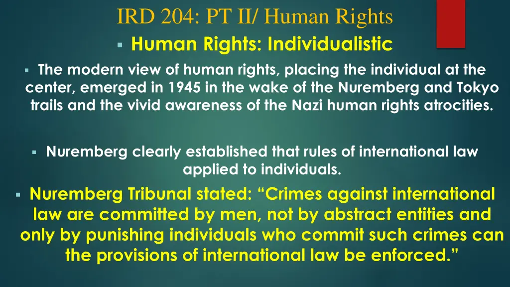 ird 204 pt ii human rights human rights 1