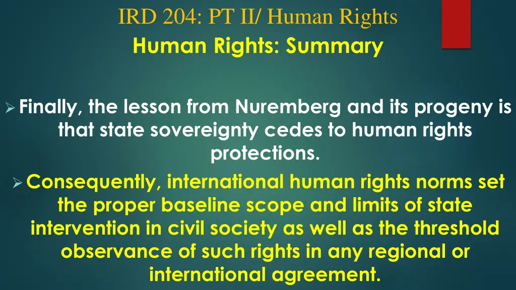 ird 204 pt ii human rights human rights summary 1