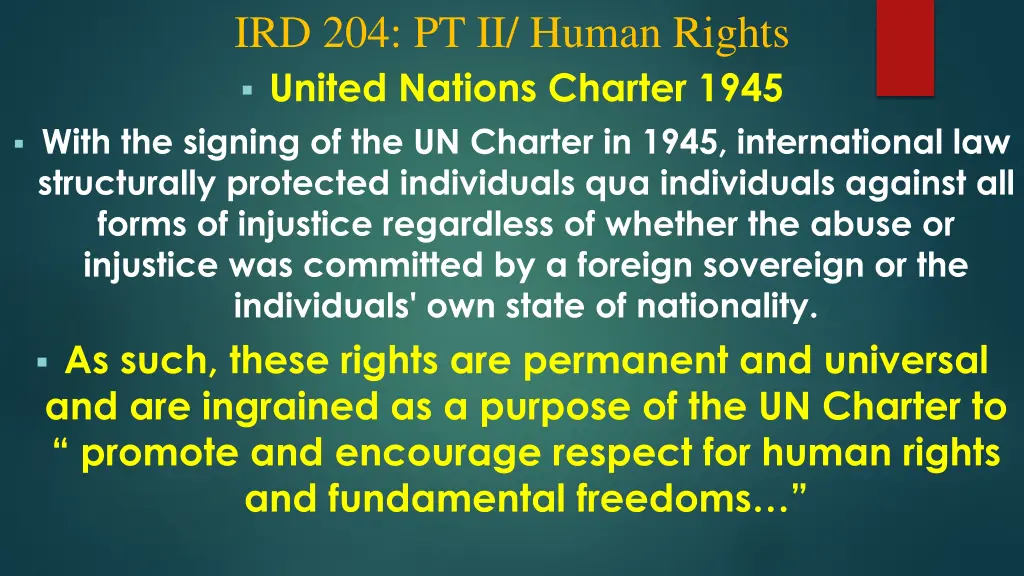 ird 204 pt ii human rights united nations charter