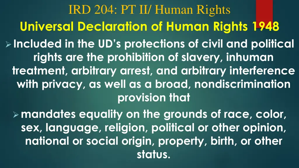 ird 204 pt ii human rights universal declaration 1