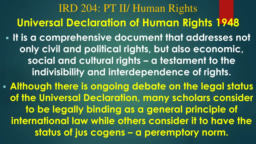 ird 204 pt ii human rights universal declaration