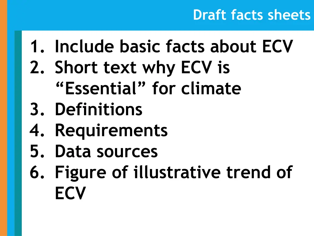 draft facts sheets