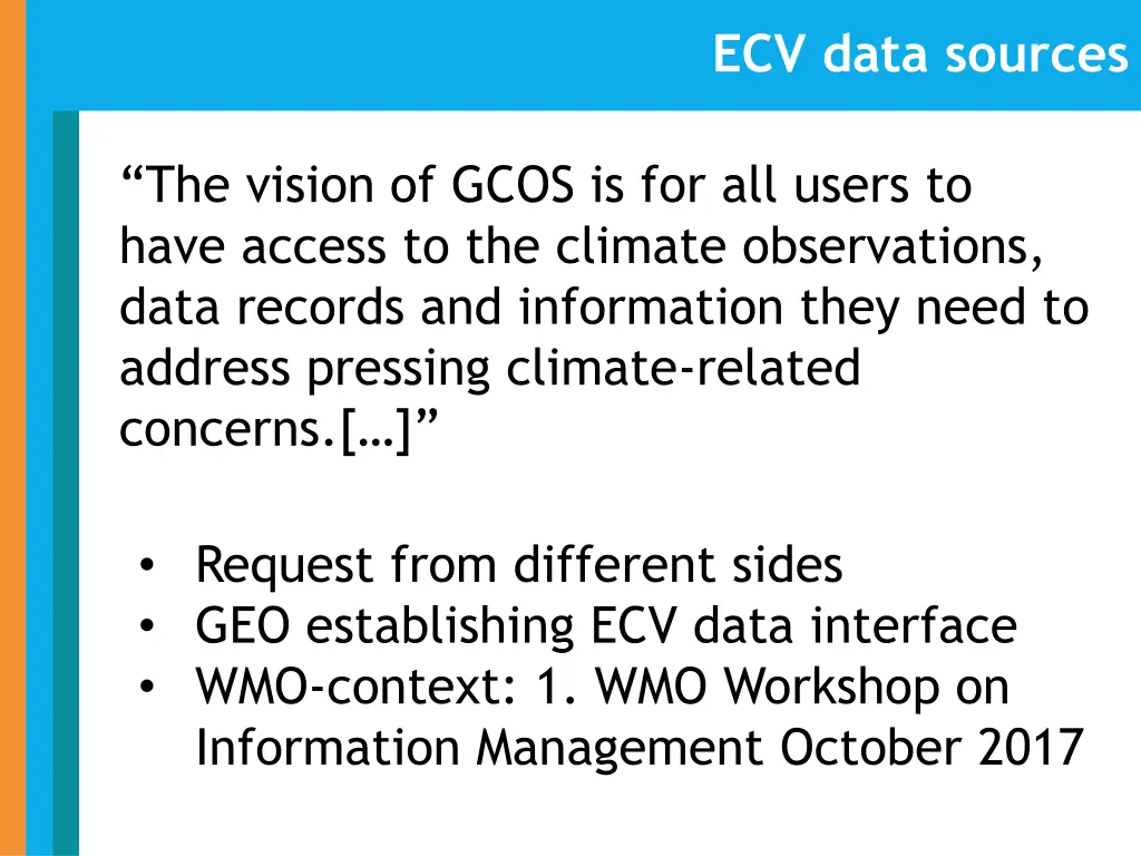 ecv data sources