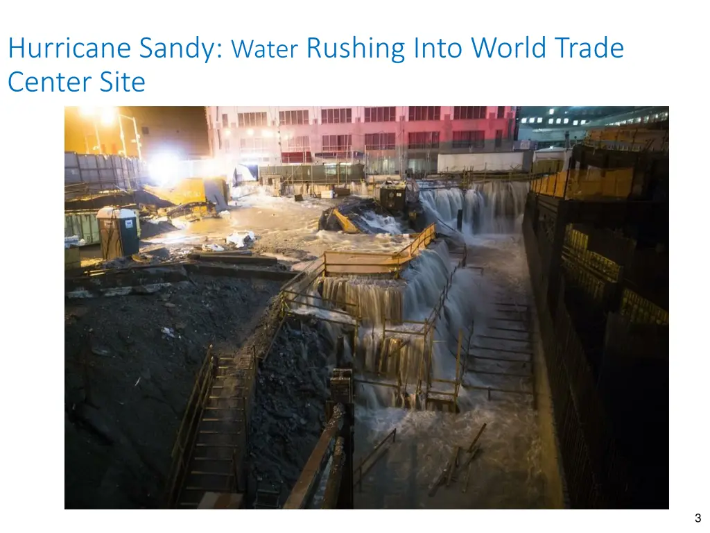 hurricane sandy water rushing into world trade