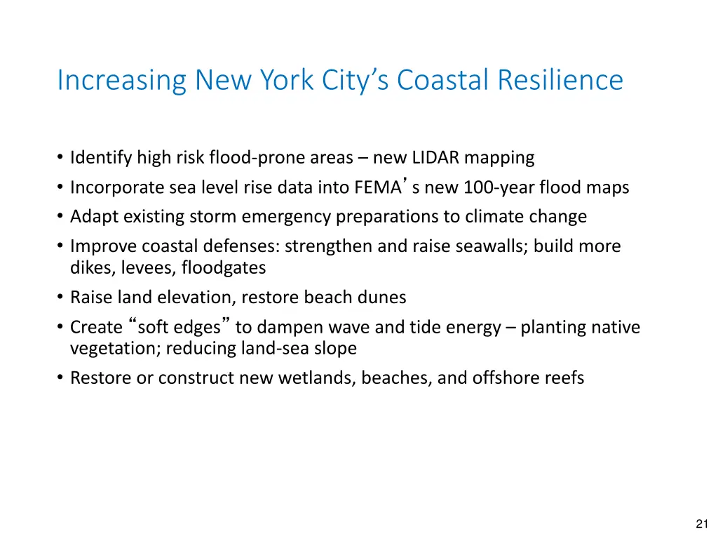 increasing new york city s coastal resilience