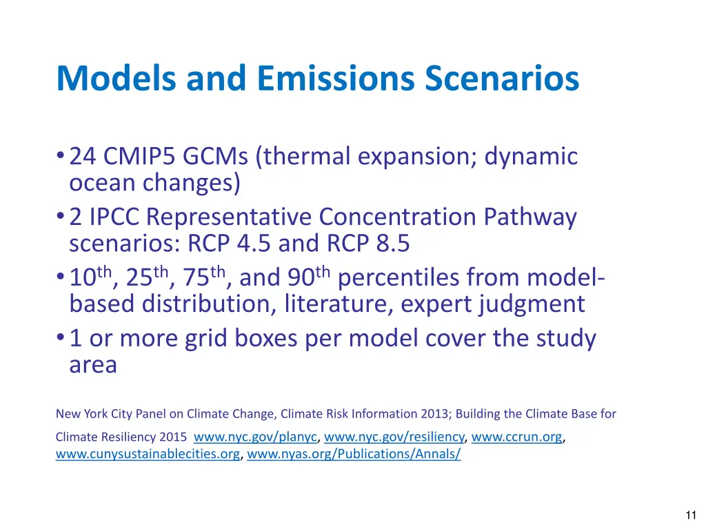 models and emissions scenarios