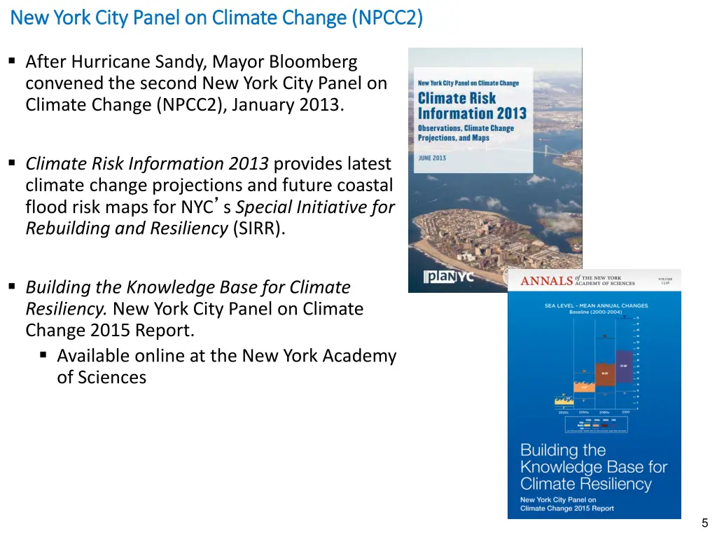 new york city panel on climate change npcc2