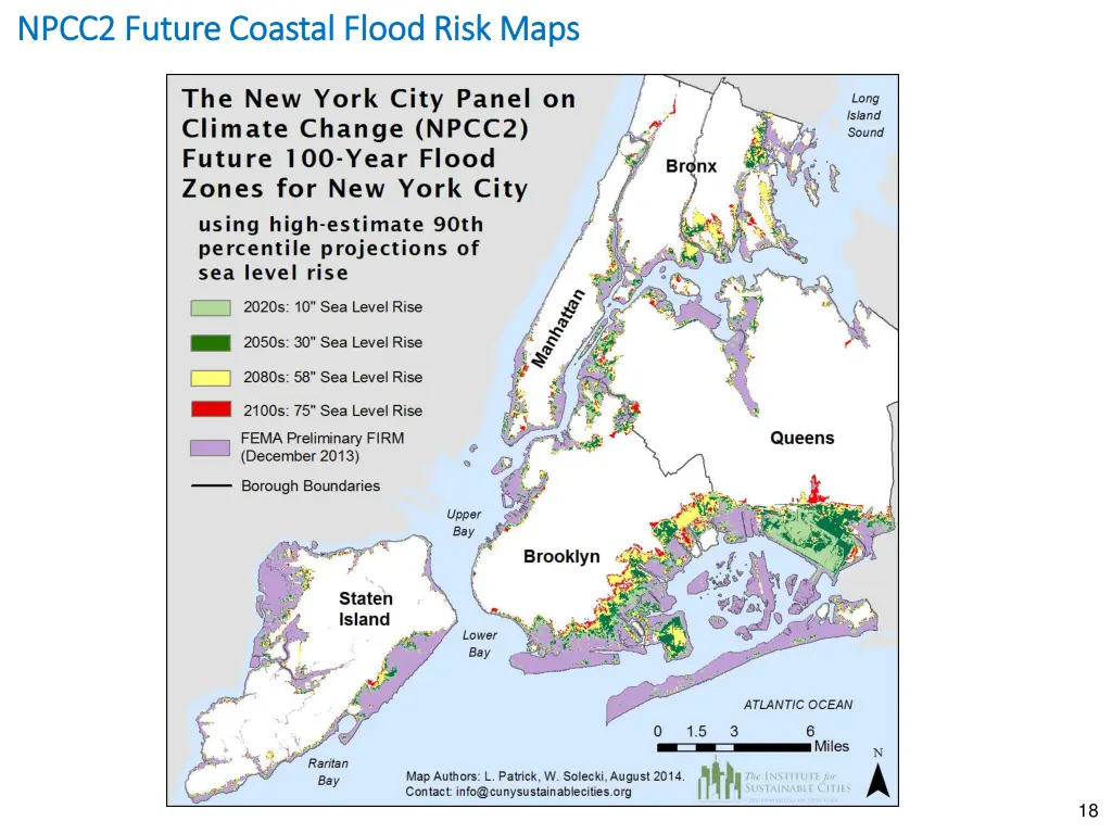 npcc2 future coastal flood risk maps npcc2 future