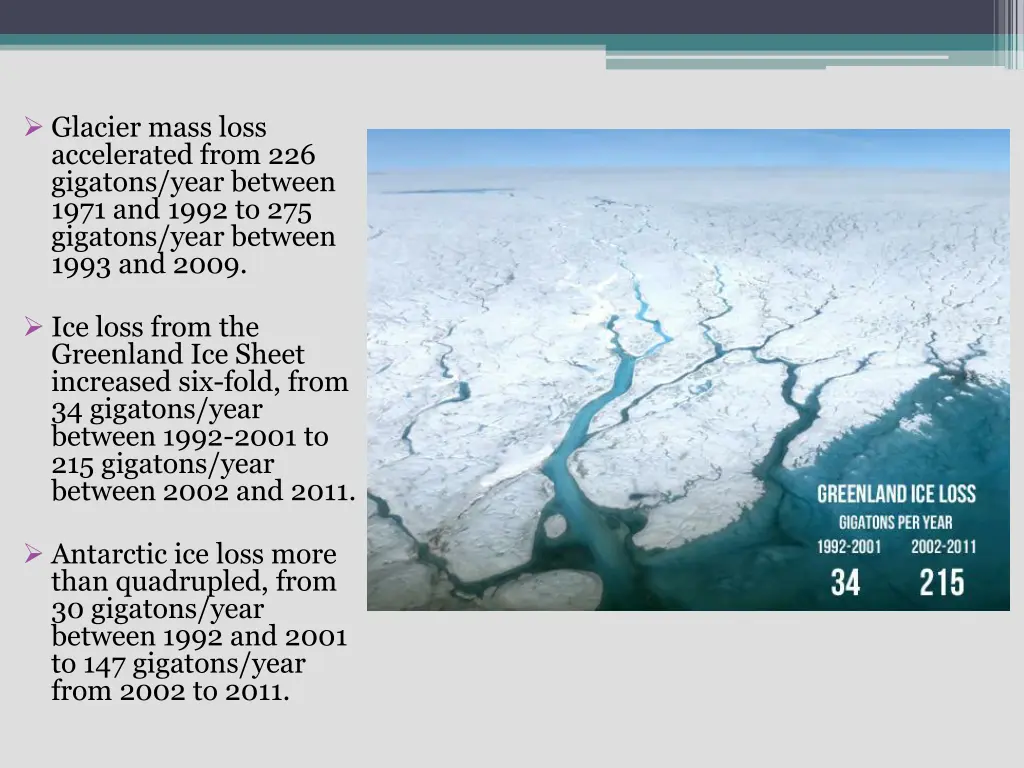 glacier mass loss accelerated from 226 gigatons