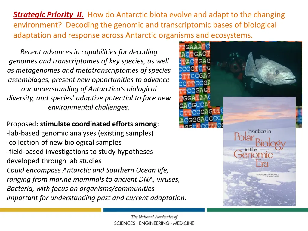 strategic priority ii how do antarctic biota