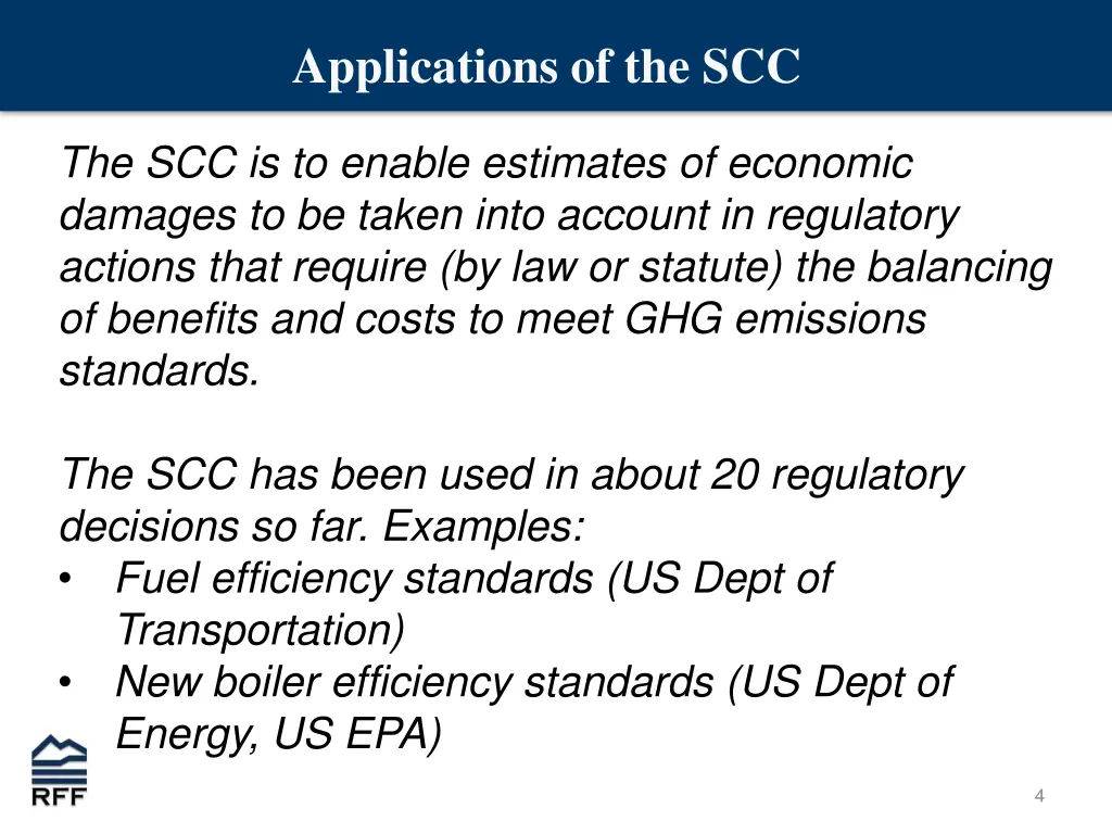 applications of the scc