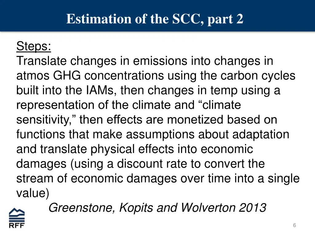 estimation of the scc part 2