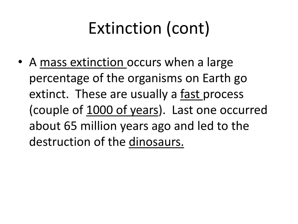 extinction cont