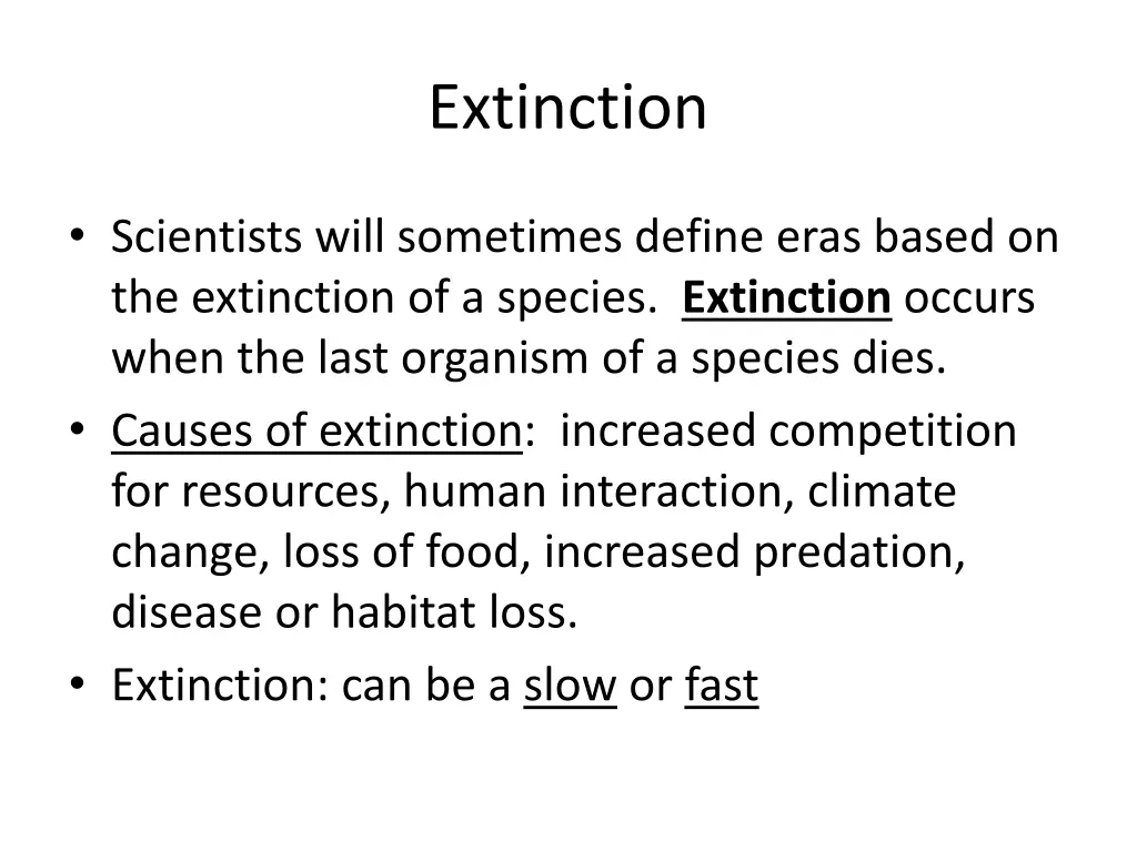 extinction