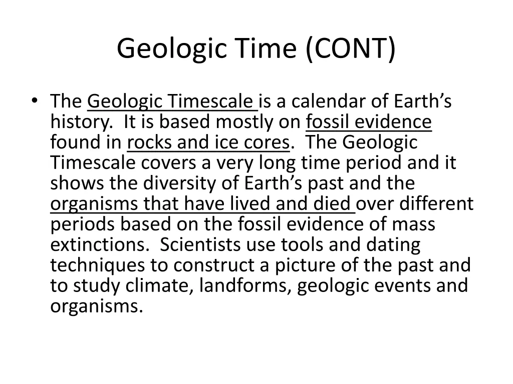 geologic time cont