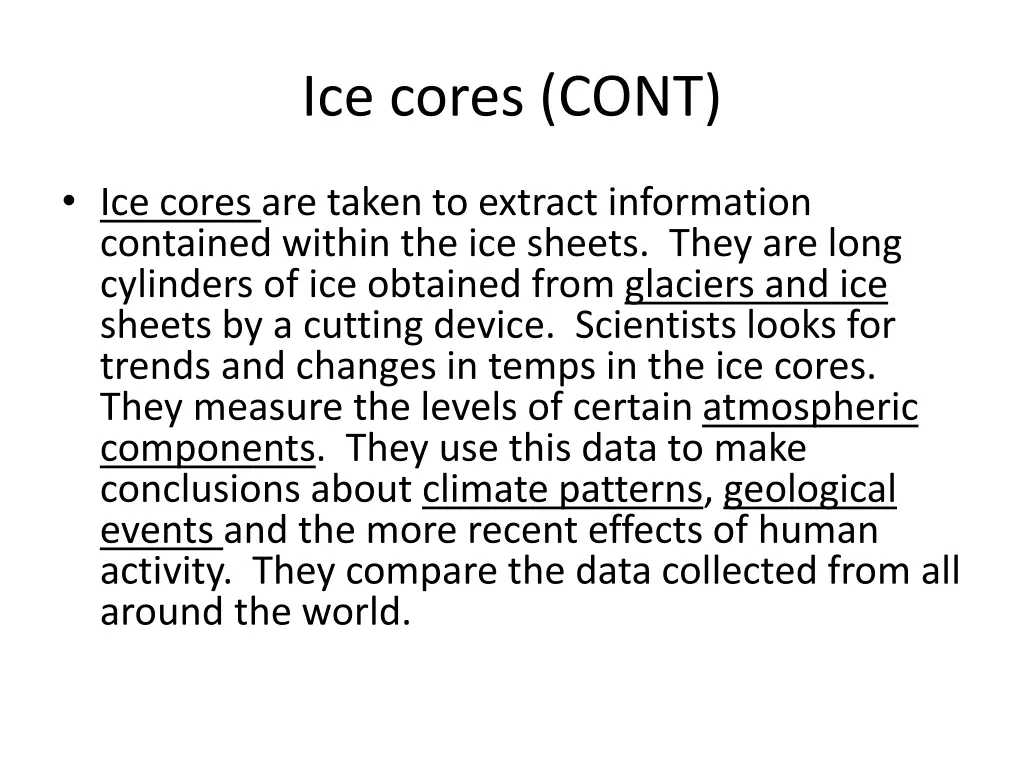 ice cores cont