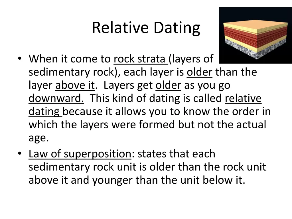 relative dating