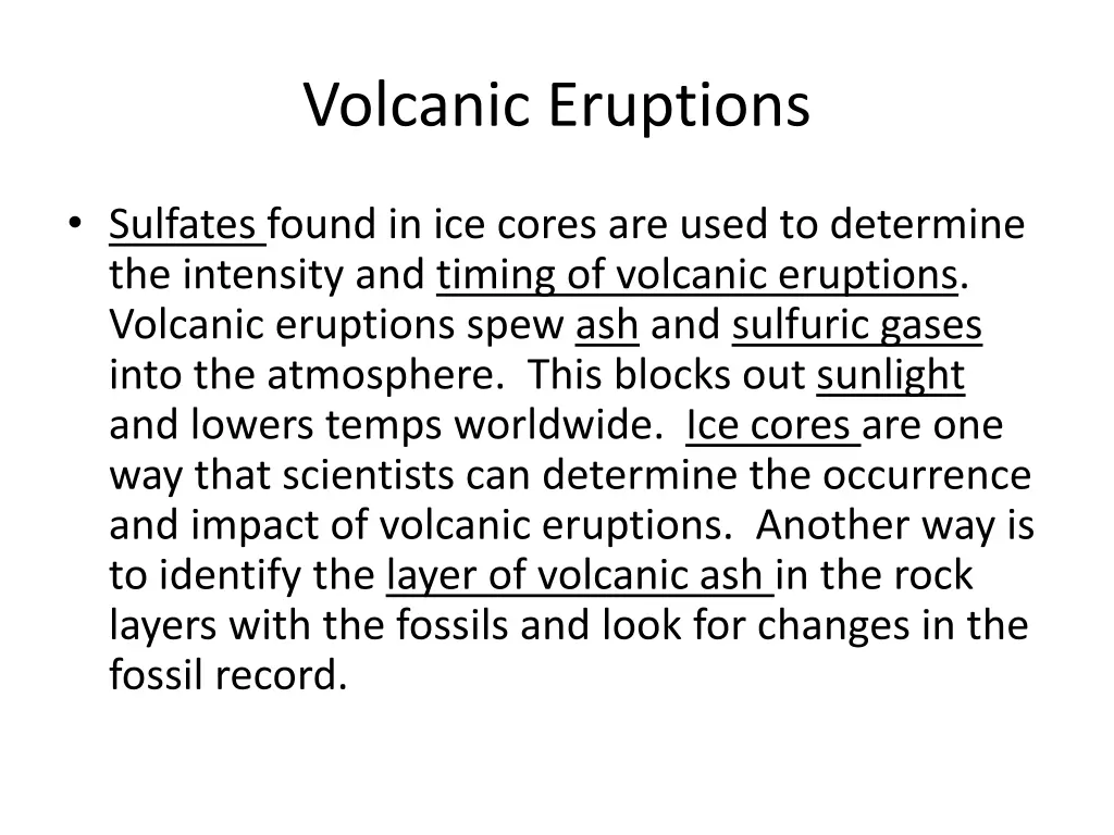 volcanic eruptions