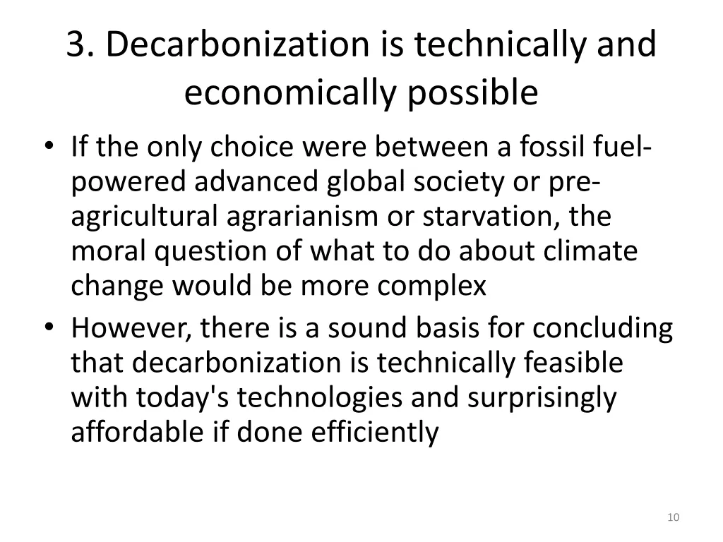 3 decarbonization is technically and economically