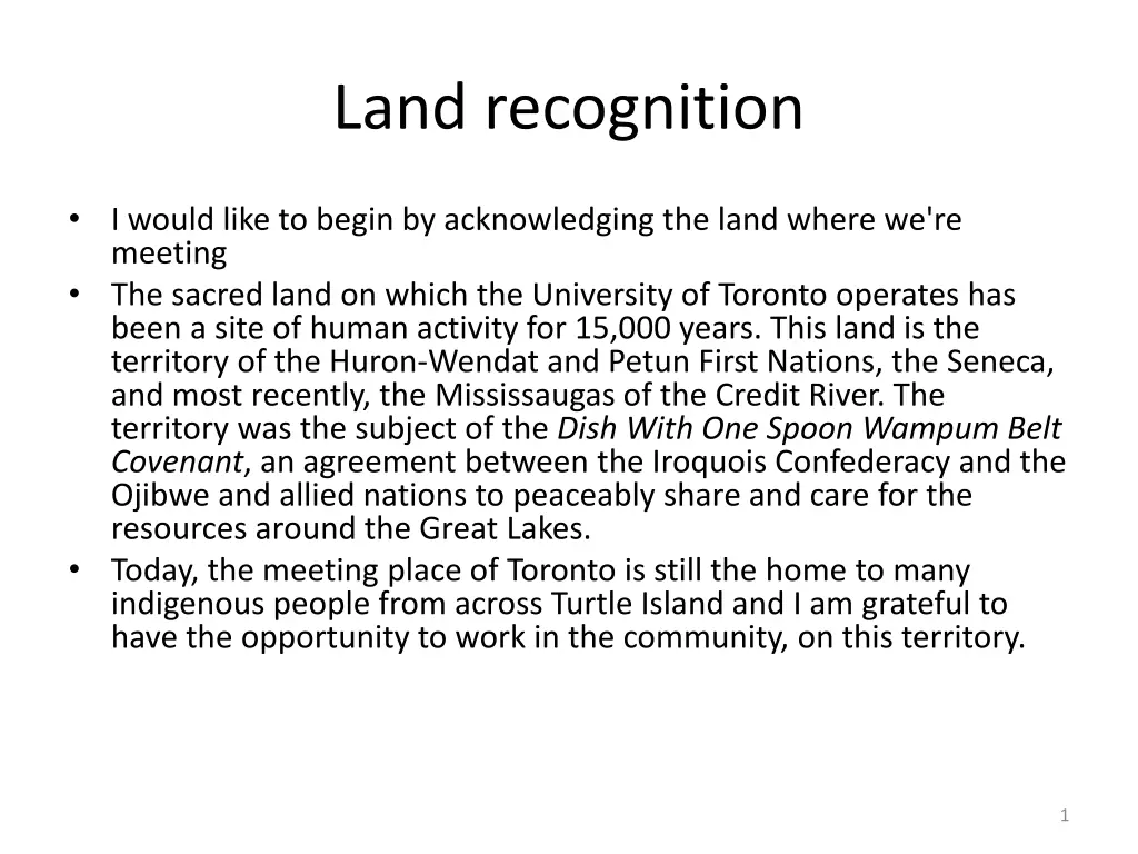 land recognition