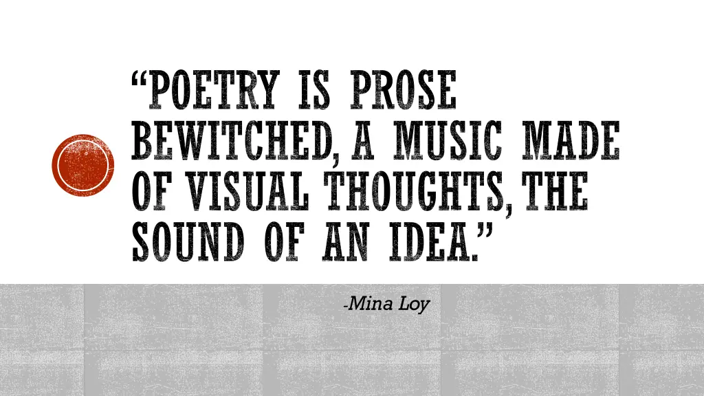 poetry is prose bewitched a music made of visual